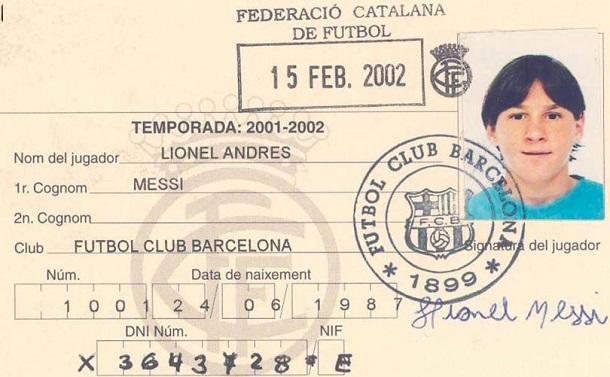 licencia de Leo Messi para federarse para jugar en un equipo de fútbol - Cómo federarse en un equipo de fútbol y a qué precio