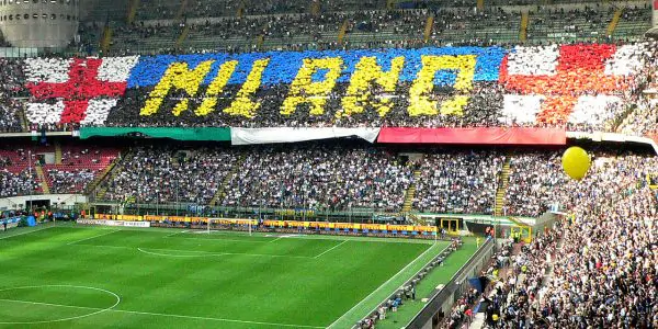 San Siro football stadium - By oscar federico bodini from Milan, Italy - La coreo del 17esimo scudo