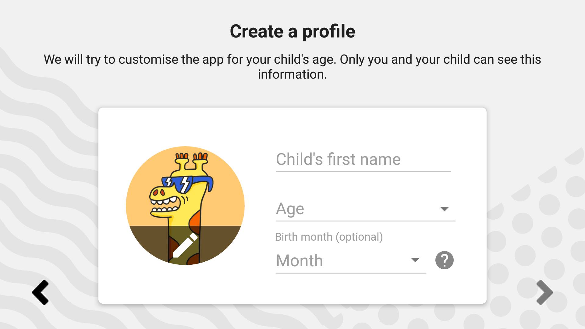 Create a profile for your child for youtube kids parental control