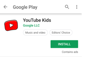 Parental contol youtube kids