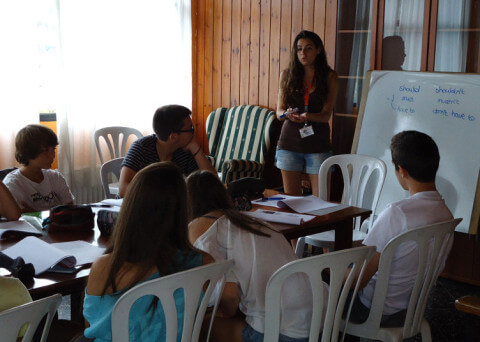 Language classes at . Right picture Language classes at . Right picture