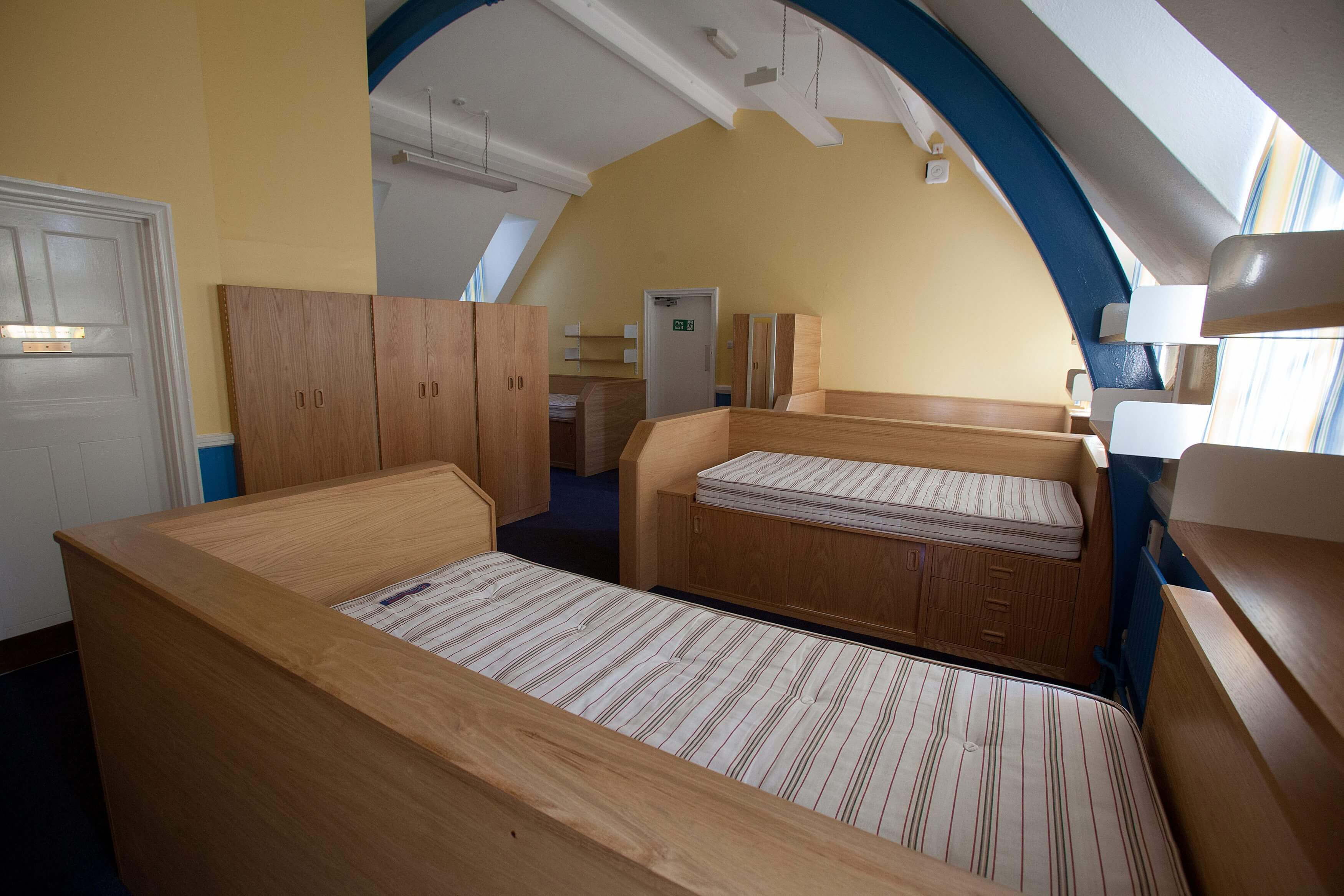 A closer look at the accommodation at  2024. Right photo