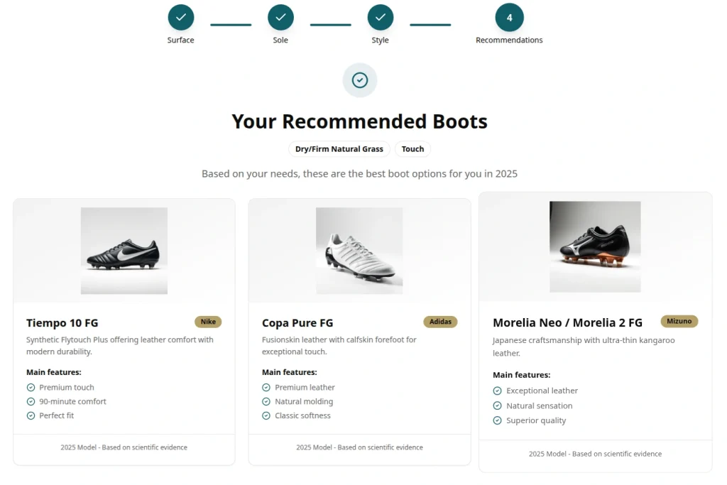 Boot Selection Guide app