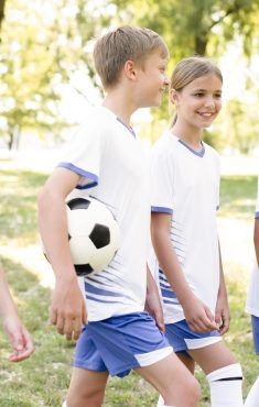 Group football session for young players